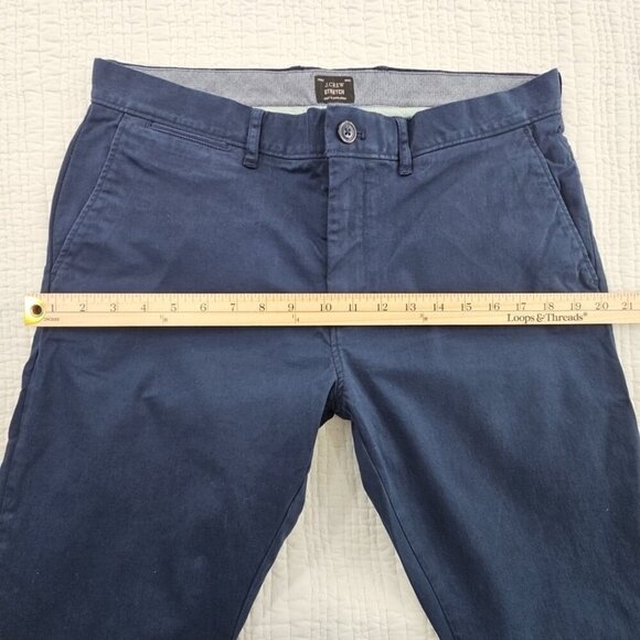 J.Crew Men's $98 250 Skinny Fit Pant Stretch Chino Navy 34X32 AB613 NWOT Classic - Picture 4 of 16
